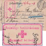 DR - Freiwillige Sanitätskolonne Hermsdorf b. Berlin Feldpostkarte ins Feld 1914