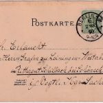 Berlin - "Gruss aus" Vorläuferlitho (Mann mit Bierfässern) gelaufen 1890