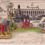 Berlin - Altes Museum Nationalgalerie Zwerge Mehrbild-AK gelaufen 1899