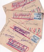 DR - Wollup Post Zechin 3 Luftfeldpostbriefe an Fp.Nr. 48184 Aug/Sep 1944 Retour