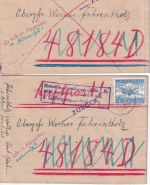 DR - Wollup Post Zechin 3 Luftfeldpostbriefe an Fp.Nr. 48184 Aug/Sep 1944 Retour