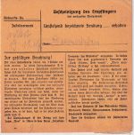 DR - Potsdam 10.11.43 Paketkarte (Fp.Nr. 37998C) n. Sinzig