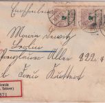 DR-Infla - 7x2 Mrd. Korbdeckel/dst. u.a. Einschreibebrief Senzig 19.11.23