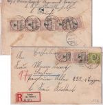 DR-Infla - 7x2 Mrd. Korbdeckel/dst. u.a. Einschreibebrief Senzig 19.11.23