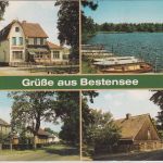 Brandenburg - Bestensee Gaststätte etc. farb. Mehrbild-AK gelaufen 1990
