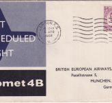 England - BEA Comet-Erstflug London München Schmuckkuvert 5.4.60