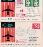 Schweden - SAS Caravelle Erstflug Stockholm Frankfurt a/M. 1.5.60 Hin-/Rückflug