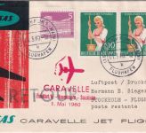 BRD - SAS Caravelle Erstflug Frankfurt a/M. Stockholm 1.5.60 Schmuckkuvert