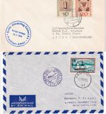 Griechenland/BRD - Olympic Airways Comet 4B Erstflug Athen FFM u. retour 1960