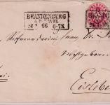 Preussen - 1 Sgr. Adler Ganzsache + Zusatz Ra3 Brandenburg a.d.Havel 1866
