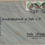 DR - 3x5 Pfg. Nothilfe/Wappen Landpost-Ra2 Vieritz Rathenow Land Brief 1930