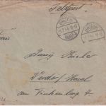 DR - Wittbrietzen Post Brück Krgs.Gfg.Arb.Kdo.798 Feldpostbrief n. Werder 1.2.44