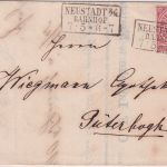 NDP - 1 Gr. gez. Ra3 Neustad E./W. 7/5 Brief n. Jüterbog 1871 - mit Inhalt