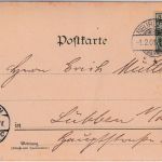 Brandenburg - Neu-Ruppin Ed. Ziehr's Gasthaus Mehrbild-Farblitho gelaufen 1901
