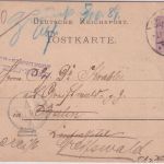DR - 5 Pfg. Ganzsache Greifswald - Berlin 1888 Retourvermerke !
