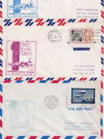 USA/UNO - Seaboard World Airlines Erstflug New York - Frankfurt 1.8.61 3 Briefe