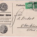 DR - Güstrow 1930 illustr. Firmenkarte n. Oberschöndeweide