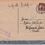 DR - 3 Pfg. Adler/Sockel Drucksache NSDAP Kreisleitung Parchim n. Retzow 1941