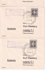 DDR - Wittenberge 1964 14 versch. Landpost-Ra2 a. Drucksachen