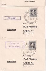 DDR - Wittenberge 1964 14 versch. Landpost-Ra2 a. Drucksachen