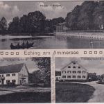 Bayern - Eching a. Ammersee Wirtschaft Geschäft etc. sw-Mehrbild-AK ca. 1910