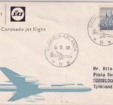 Schweden - SAS Coronado Erstflug Stockholm Düsseldorf 5.5.62 Schmuckkuvert
