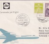 Dänemark - SAS Coronado Erstflug Kopenhagen Düsseldorf 5.5.62 Schmuckkuvert