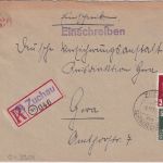 DDR - Zuchau ü. Schönebeck (Elbe) Poststelle I Einschreibebrief n. Gera 1953