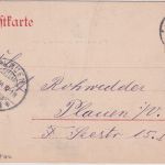 Sachsen-Anhalt - Zerbst Volksschule Jugenstil-Passepartout-AK gelaufen 1904