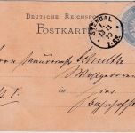 DR - Stendal 13/11 79 Ortskarte/Postsache Papiersiegel Kais. Dt. Postamt