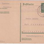 DR - Joderitz ü. Schönhausen (Elbe) landpost-Ra2 Ganzsache n. Wittenberge 1934