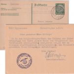 DR - Joderitz ü. Schönhausen (Elbe) landpost-Ra2 Ganzsache n. Wittenberge 1934