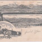 Bayern - Taubenberg b. Oberwarngau sw-Mehrbild-Federlitho gelaufen 1899