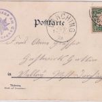 Bayern - Taubenberg b. Oberwarngau sw-Mehrbild-Federlitho gelaufen 1899