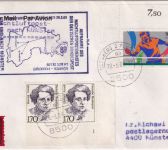 BRD - LH-Nachtluftpost Einbez. Münster/Osnabrück Nürnberg Münster 28.3.89