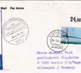 BRD - LH-Nachtluftpost Einbez. Münster/Osnabrück Münster Berlin 28.3.89
