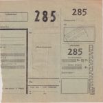 Belgien - 13 Fr. Postpaketmarke Paketkarte Roeselare - Gent 1952