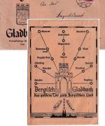 DR - Bergisch Gladbach 1934 illustr. Werbekuvert "Das goldene Tor ..."