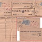 DR - Berlin Haupt-Telegraphenamt Telegramm aus Allenstein 1922 Rohrpost !