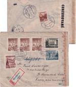 Slowakei - Bratislava 10.12.43 Einschreibebrief n. FRANKREICH - Doppelzensur