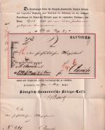 Hannover - 1843 Geldsendung/Fahrpostbrief Kgl.-Han. Kriegs-Casse n. Aurich