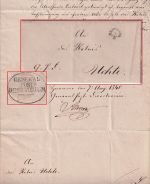 Hannover - Generalpostsache Fingerhut-K1 Hannover 7/8 a.d. Relais Uchte 1840 !!