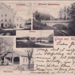 Bayern - Valley Münchner Wasserleitung Wirtschaft etc. sw-Mehrbild-AK gel. 1903