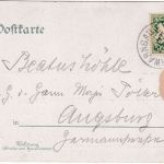 Bayern - Oberwarngau Gasthof Ortsansicht farb. Mehrbildlitho gelaufen 1907