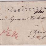 Hannover - Geestendorf L1 Portobrief n. Oldendorf b. Himmelpforten 1844