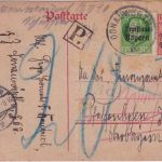 Bayern - 10 Pfg. Germania/Freistaat Ganzsache+Zusatz Donauwörth 1920 Nachporto