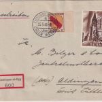 FZ/Baden - 1 M. 1. Ausgabe u.a. Einschreibebrief Emmingen ü. Engen 25.5.48