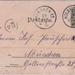 Bayern - Föching Gasthof Kirche etc. Mehrbild-Farblitho gelaufen 1900