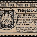 Bayern - 25 Pfg. Wappen Telefon-Billet blauer K1 Ebenhausen 15. SEP 05