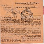 DR - 80+5 Pfg. AH Paketkarte Neukieritzsch - Trp.Üb.Platz Heuberg 1943 Aufkleber